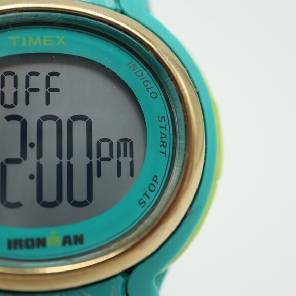Timex Ironman 30 Years Womens Digital Watch Blue Green NO INDIGLO w New Battery - Picture 11 of 16